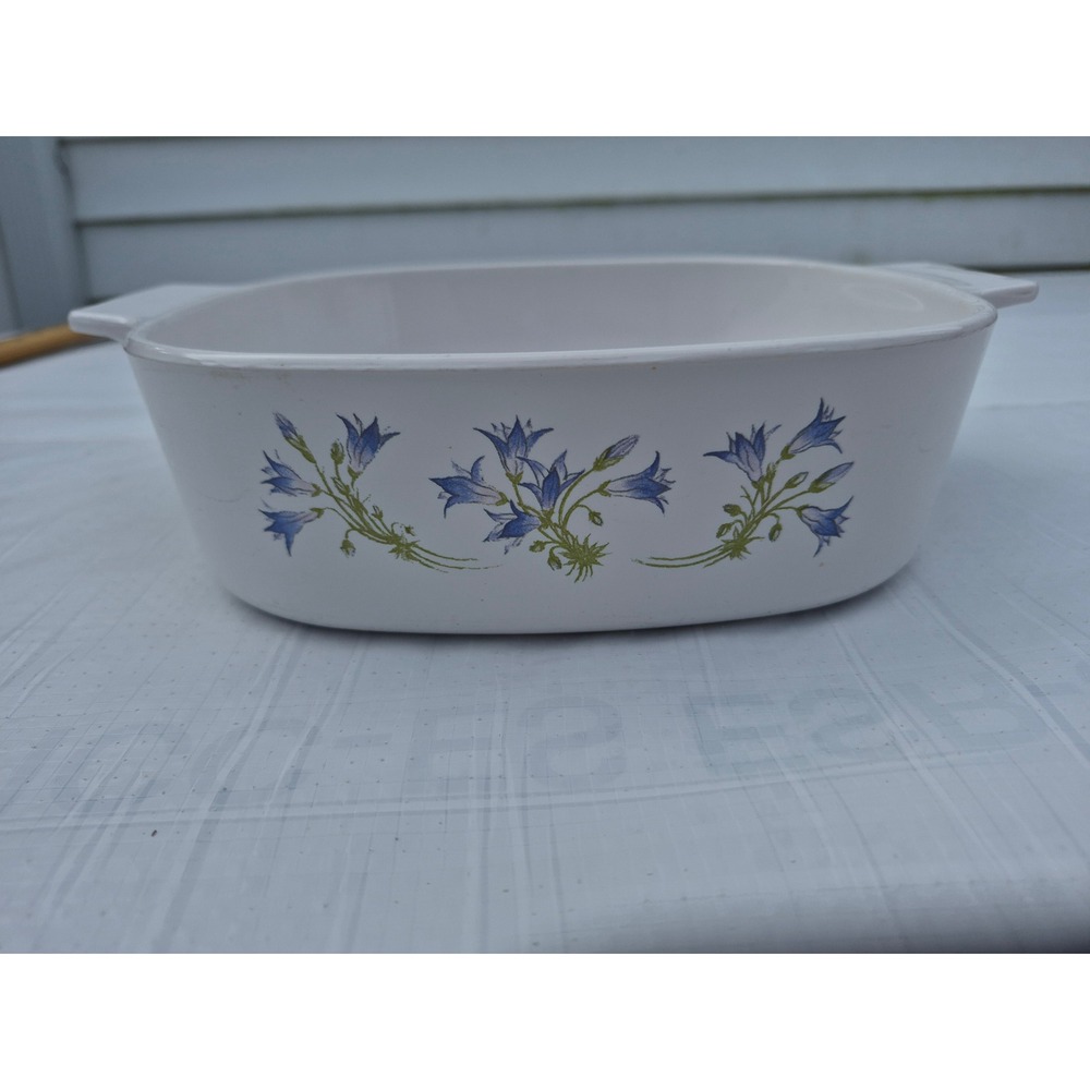 Vintage Corning Ware Blue Heather 2 Liter Casserole Dish A-2-B Square Baker